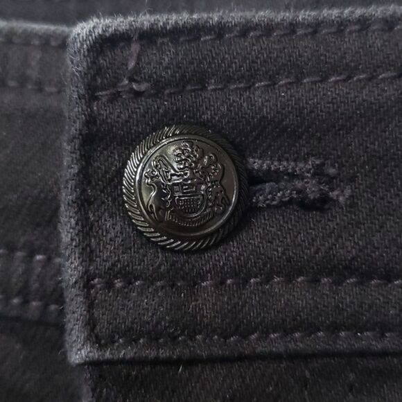 Talbots Denim Womens 10 Black Flared Pants Stretch Jeans Cottagecore Casual - Picture 6 of 10